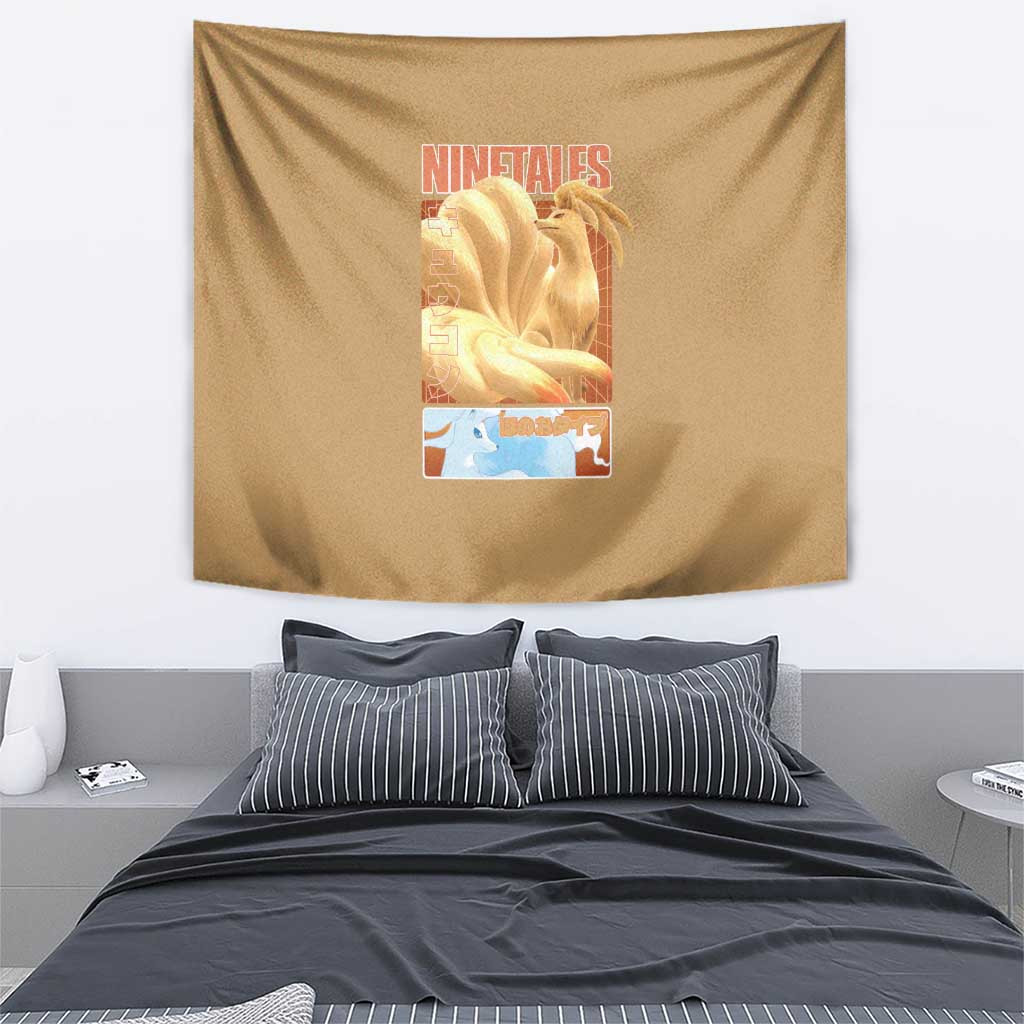 Ninetales Pokemon Tapestry Anime Style