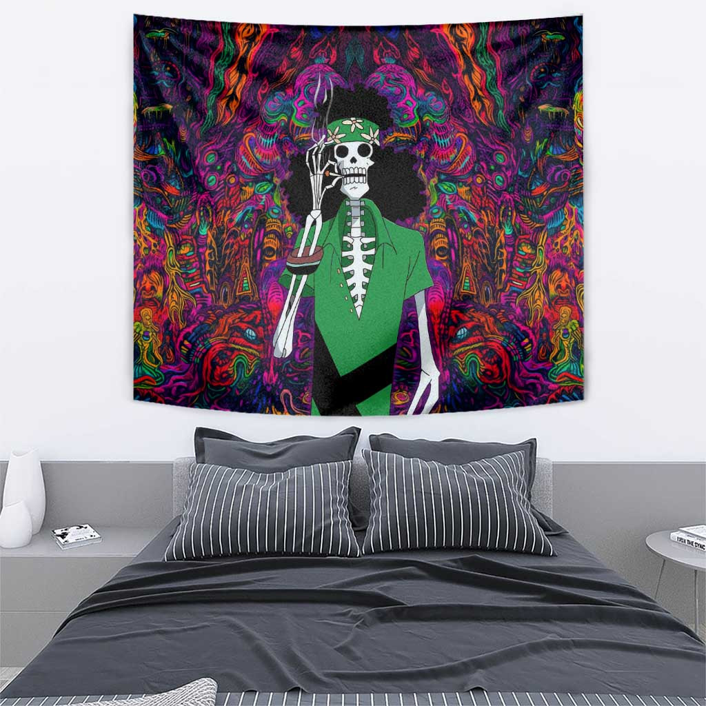 One Piece Hippie Trip Brook Tapestry Anime Style