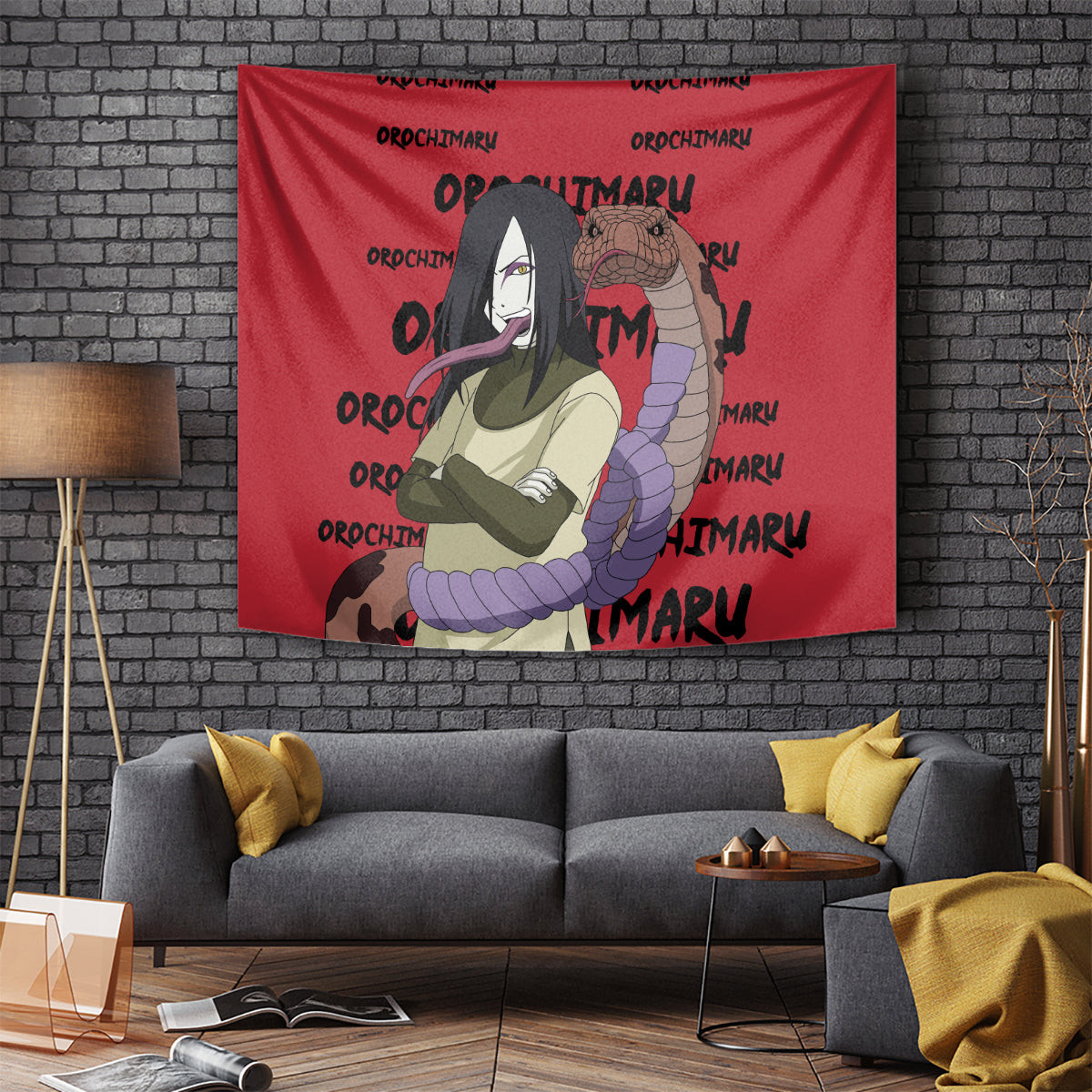 Orochimaru Anime Style Manga Tapestry