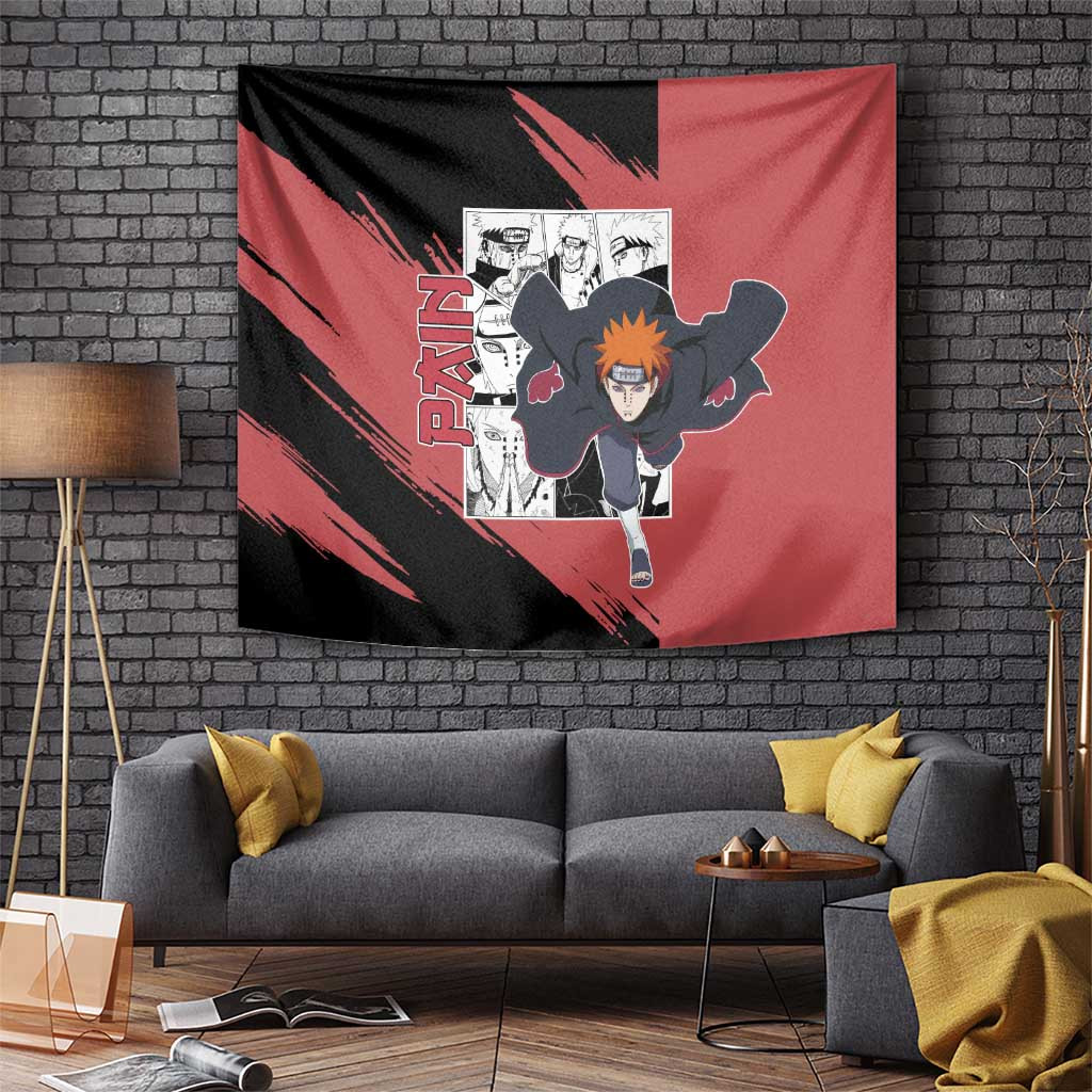 Pain - Naruto Tapestry Anime Mix Manga Style