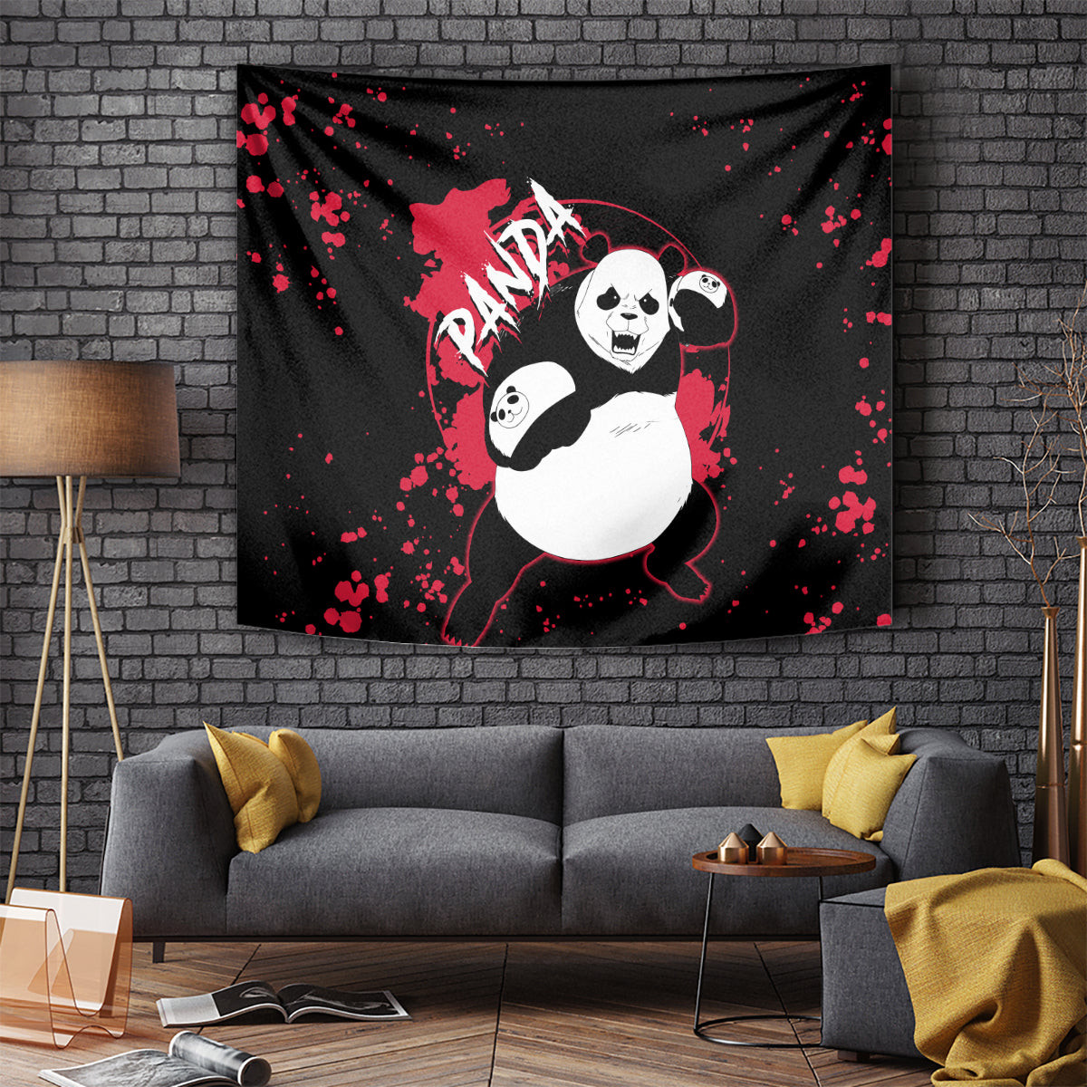 Panda Jujutsu Kaisen Tapestry Manga Style Art