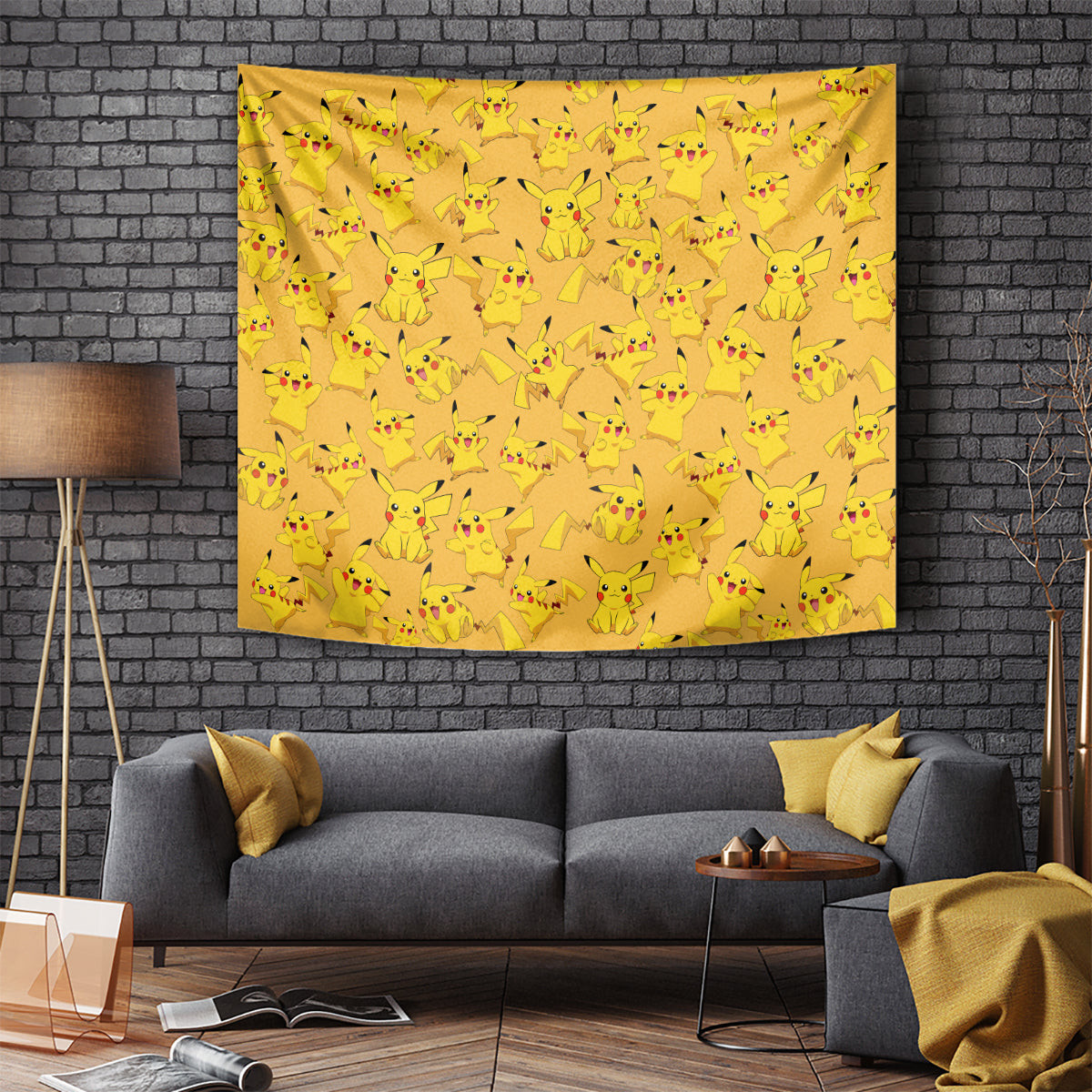 Pikachu Pattern Style Tapestry