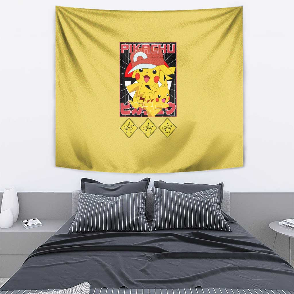 Pikachu Pokemon Tapestry Anime Style
