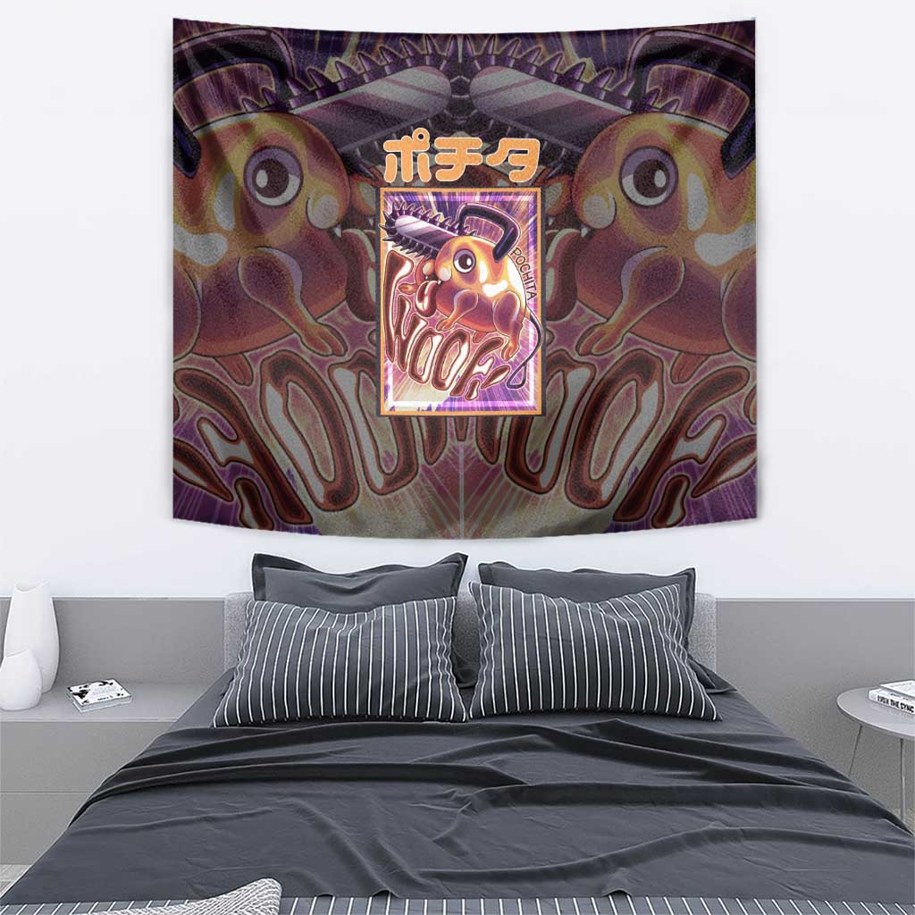 Pochita Chainsaw Man Tapestry Anime Style