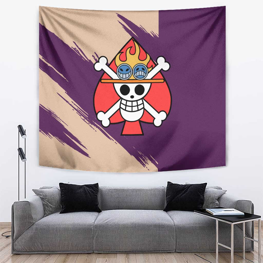 Portgas D Ace - One Piece Tapestry Anime Uniform Style