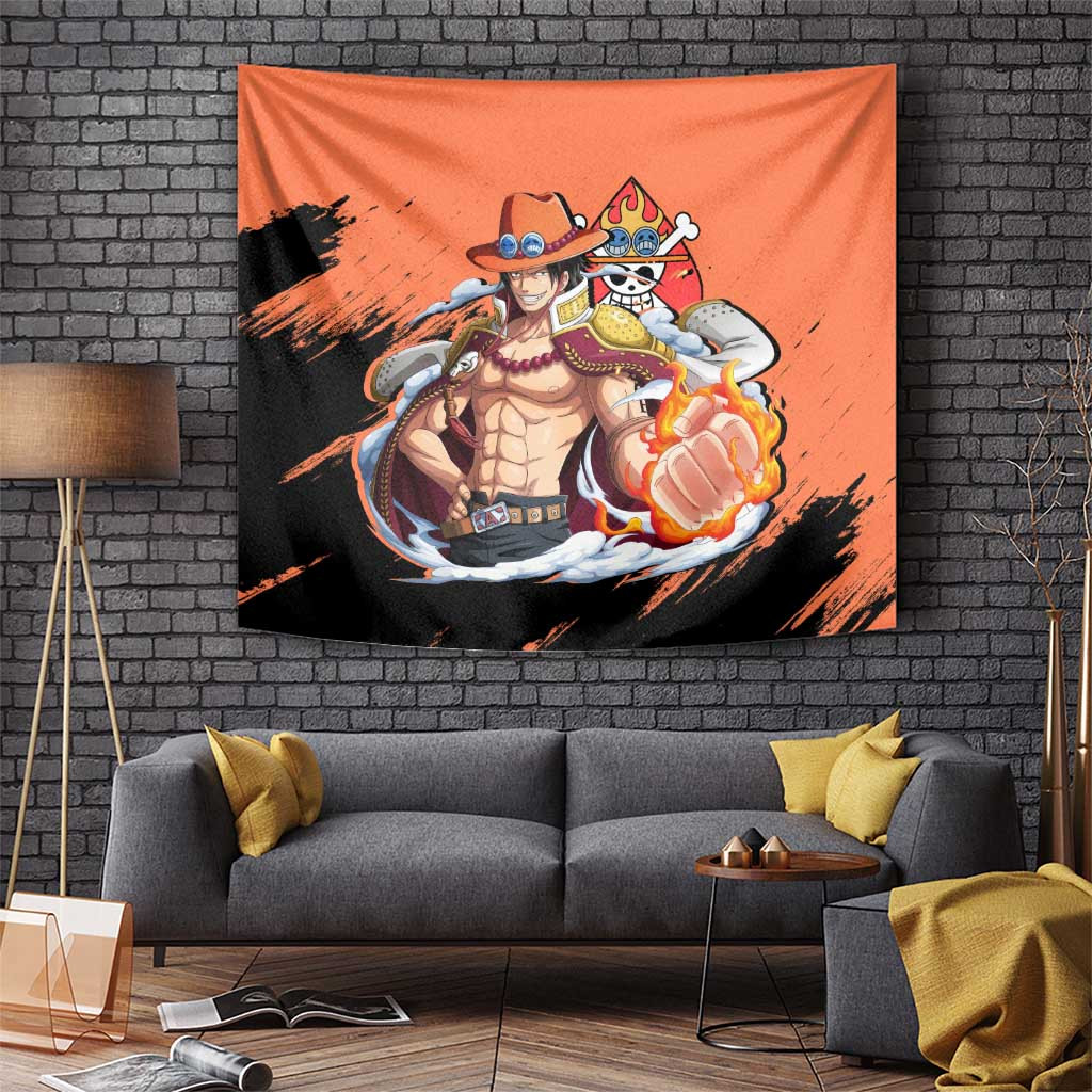 Portgas Dace - One Piece Tapestry Anime Style