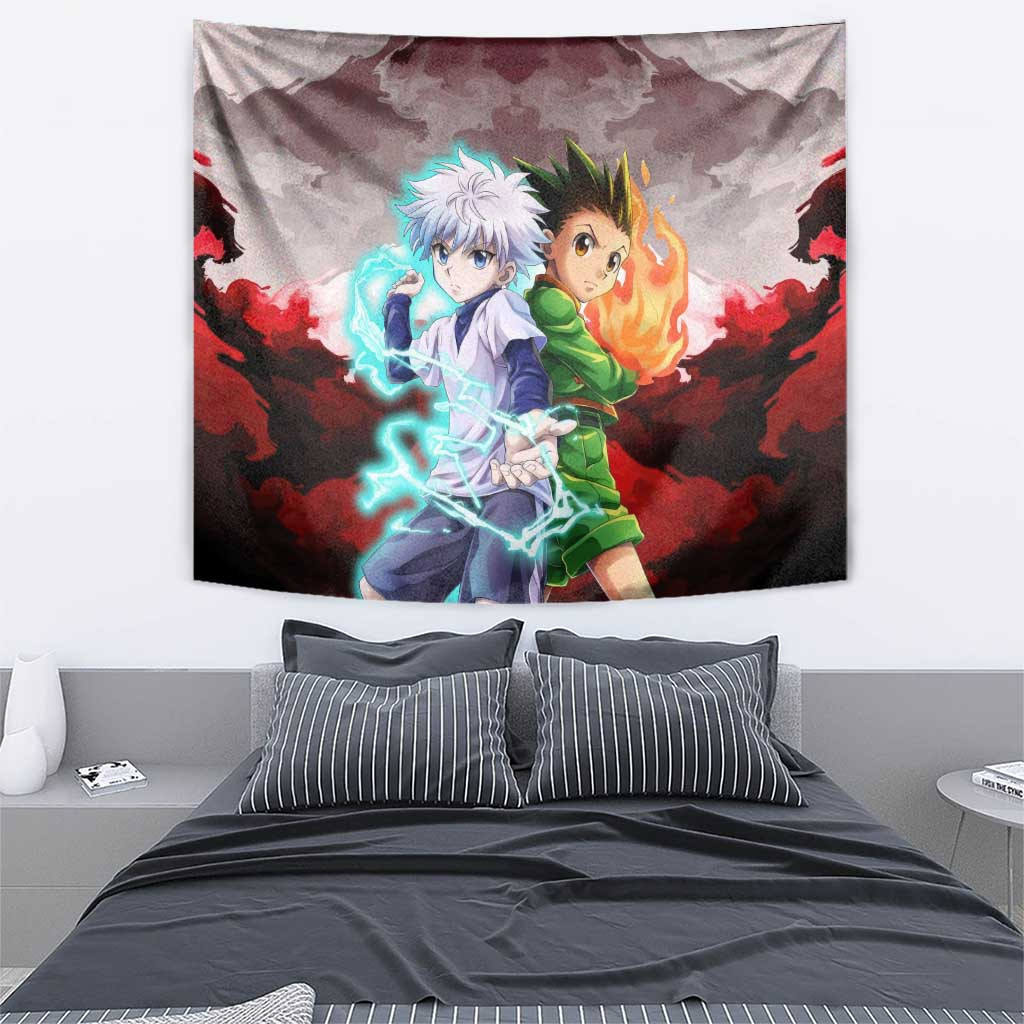 Power Duo Gon & Killua Hunter X Hunter Tapestry Anime Style