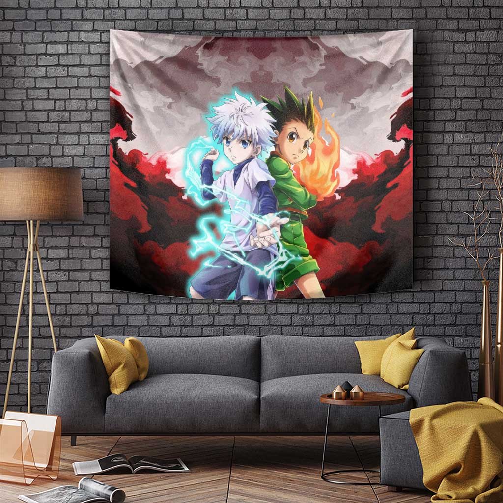 Power Duo Gon & Killua Hunter X Hunter Tapestry Anime Style