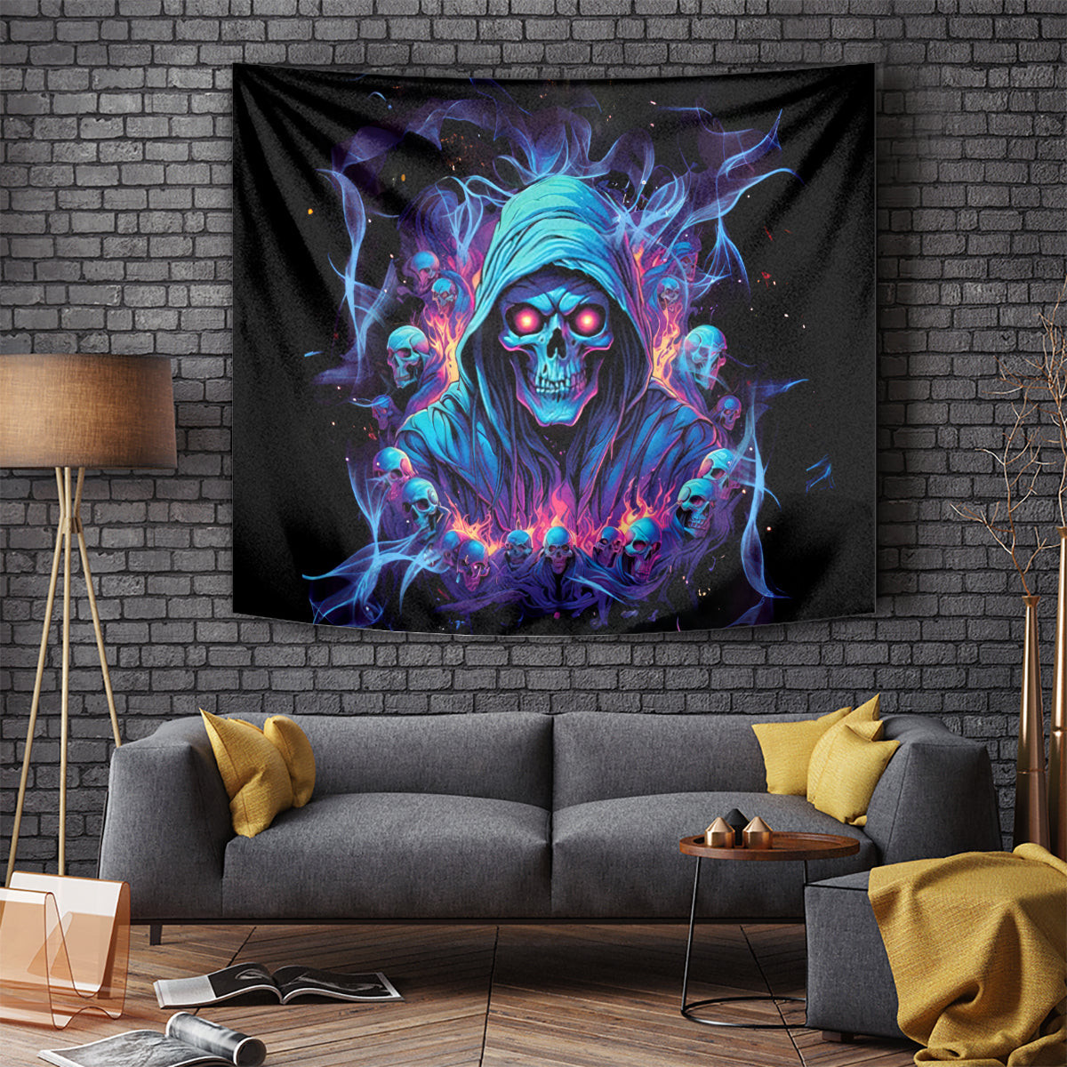 Reaper Skull Tapestry When I Was Born The Devil Said Oh Shit Competition Dt01