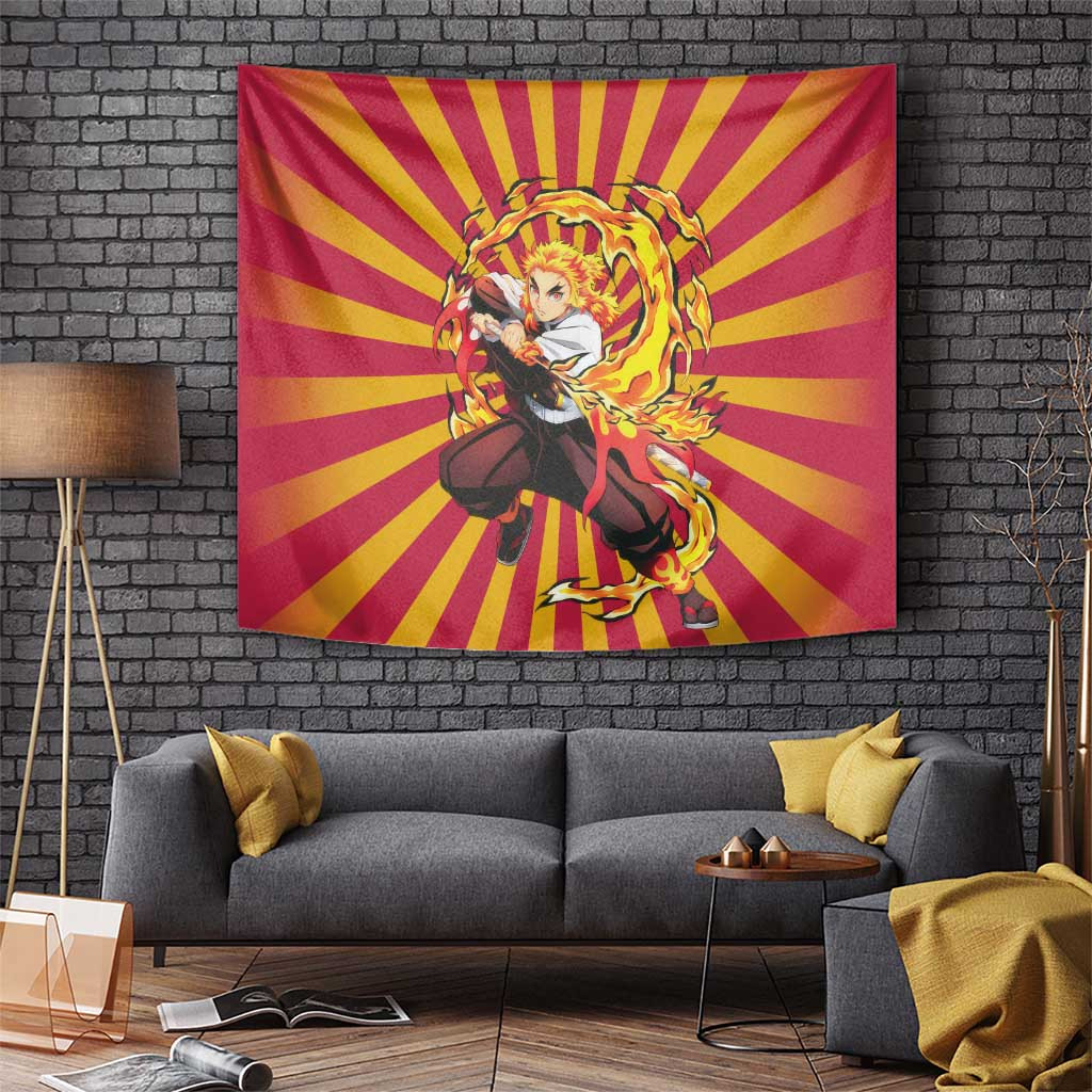 Rengoku - Demon Slayer Tapestry Anime Style