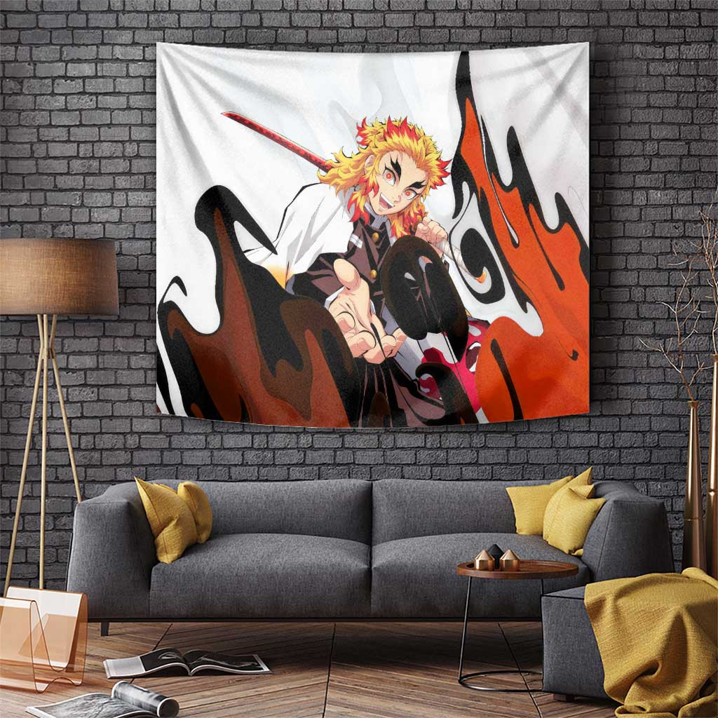 Rengoku Kyojuro - Demon Slayer Tapestry Anime Style
