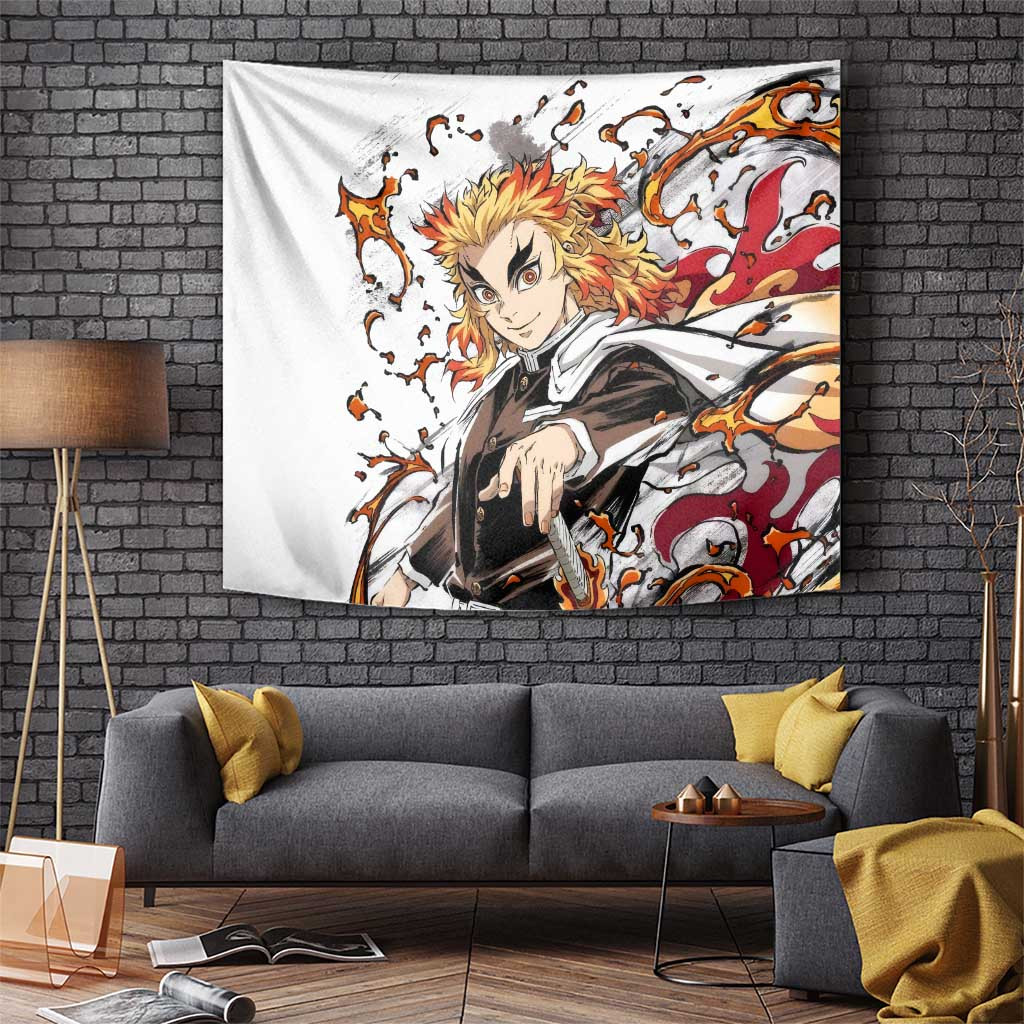 Rengoku Kyojuro - Demon Slayer Tapestry Anime Style