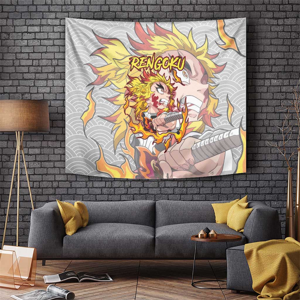 Rengoku Kyojuro - Demon Slayer Tapestry Anime Style