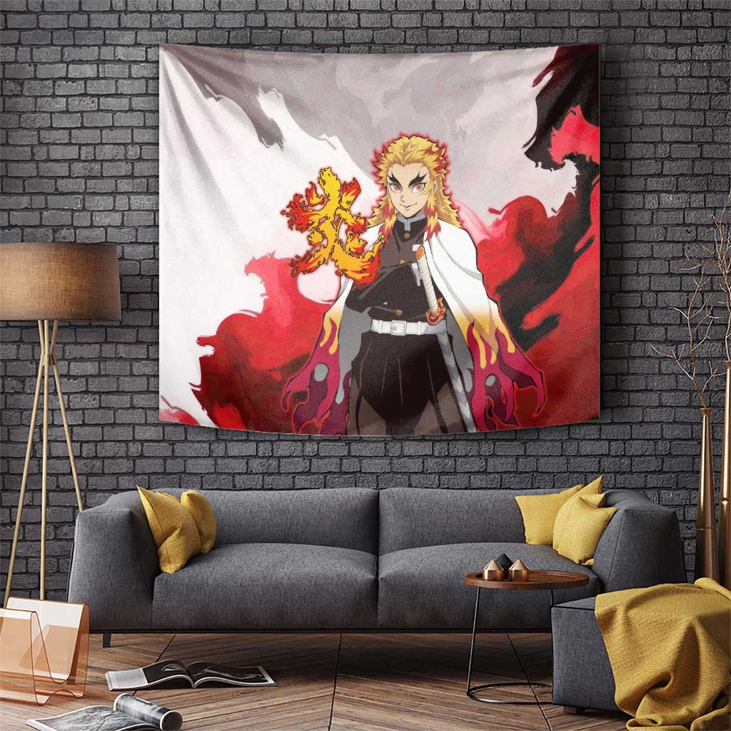 Rengoku Kyoujurou - Demon Slayer Tapestry Anime Style