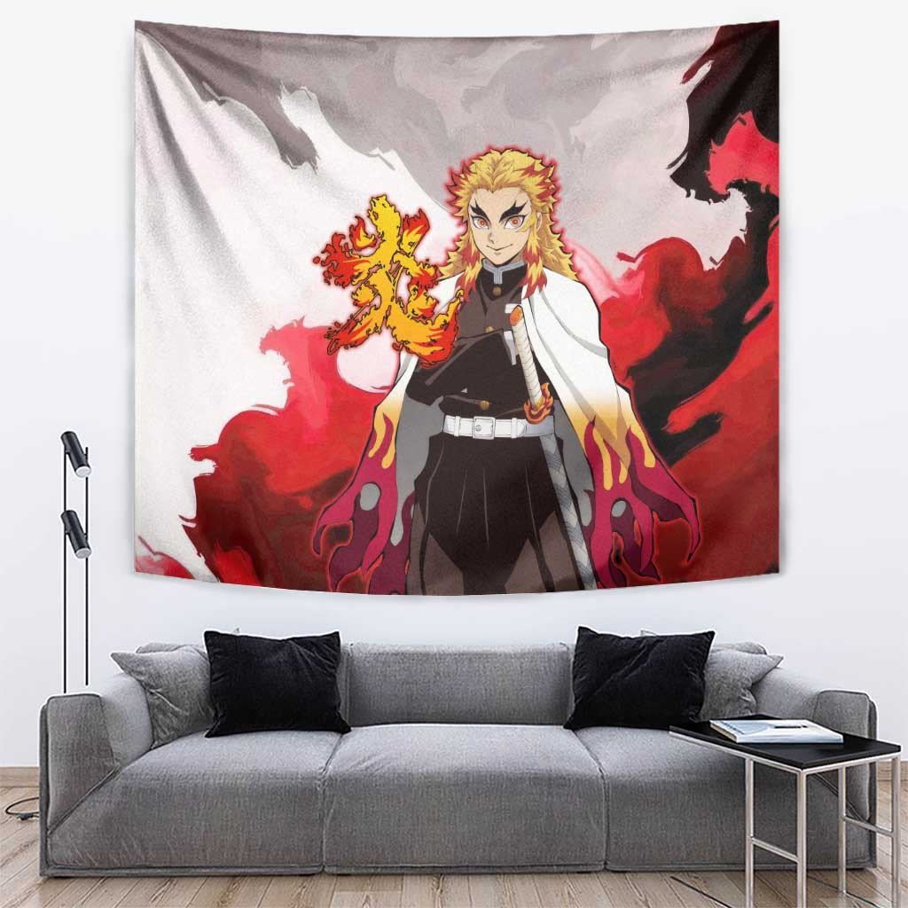 Rengoku Kyoujurou - Demon Slayer Tapestry Anime Style