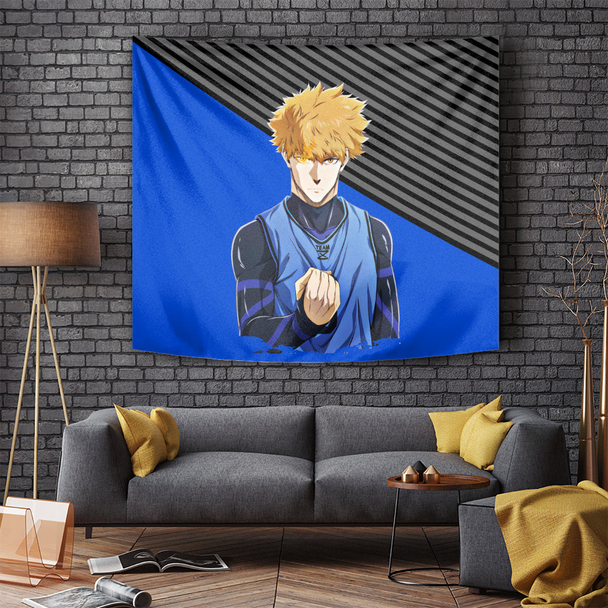 Rensuke Kunigami Blue Lock Tapestry Anime Style