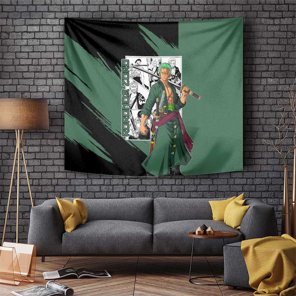 Roronoa Zoro - One Piece Tapestry Anime Mix Manga Style