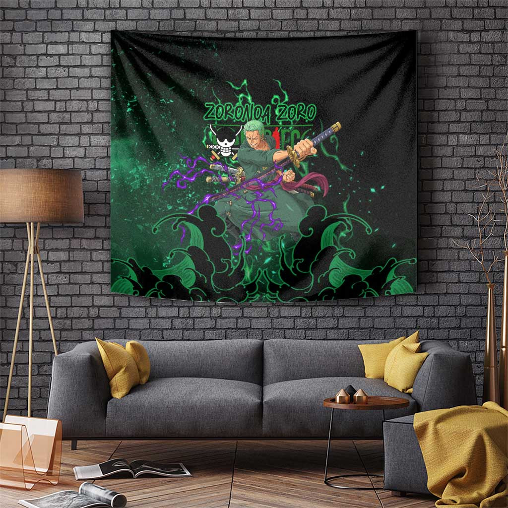 Roronoa Zoro - One Piece Tapestry Haki Pattern Anime Style