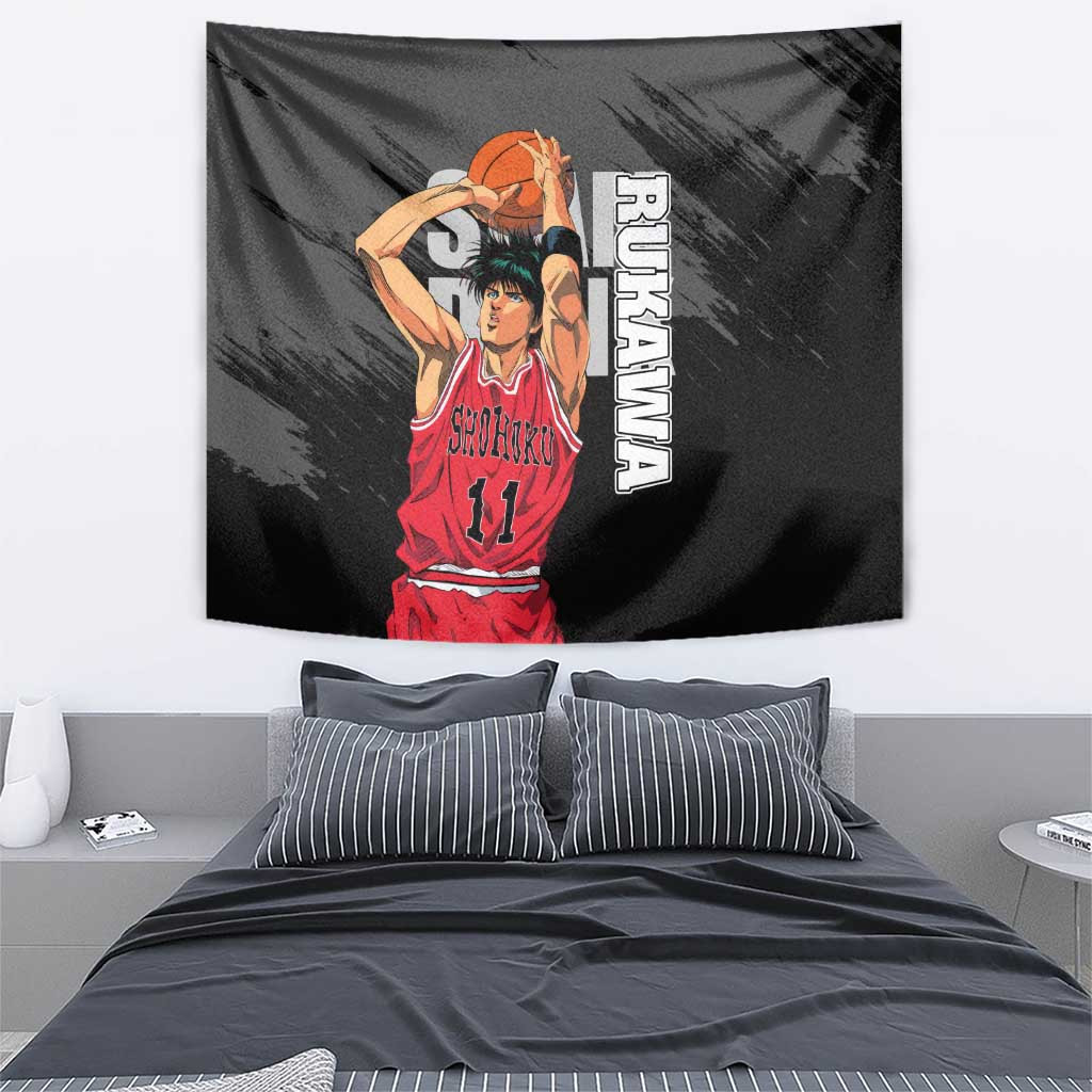 Rukawa Kaede - Slam Dunk Tapestry Anime Style