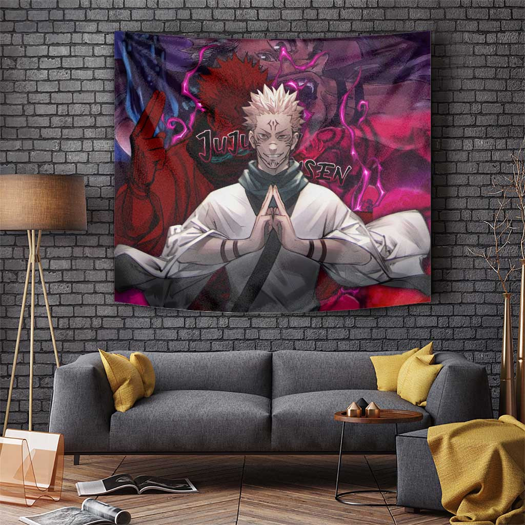 Ryomen Sukuna - Jujutsu Kaisen Tapestry Pattern Anime Mix Manga Style