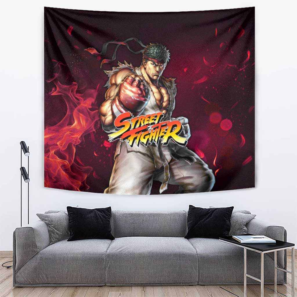 Ryu - Street Fighter Tapestry Anime Style