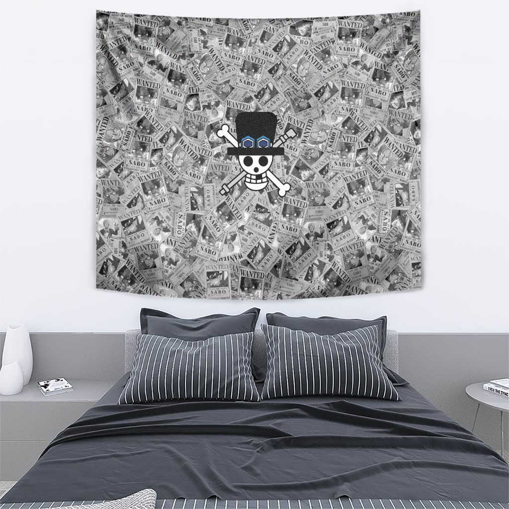 Sabo Wanted One Piece Tapestry Anime Style