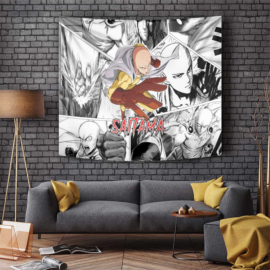 Saitama - One Punch Man Tapestry Anime Mix Manga Style