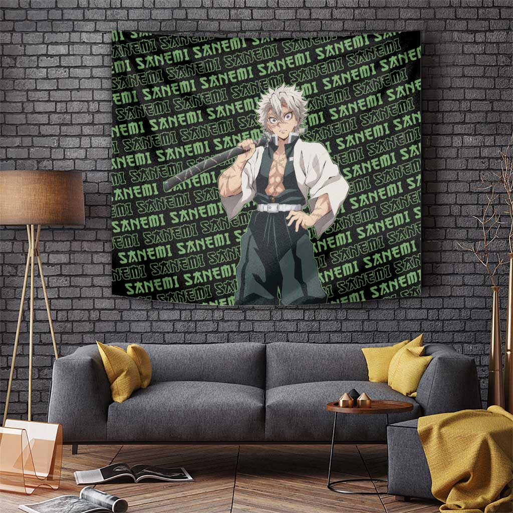 Sanemi Shinazugawa - Demon Slayer Tapestry Anime Mix Pattern Style