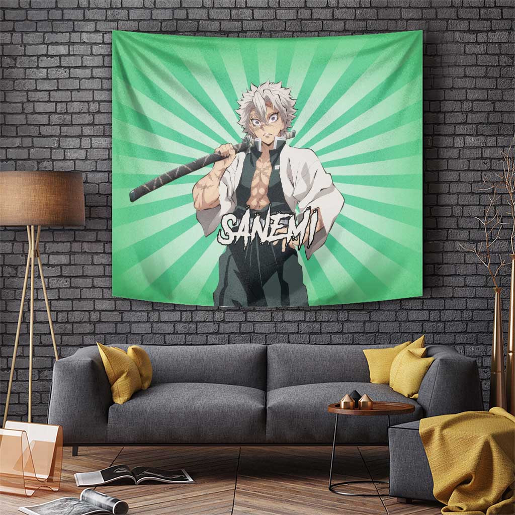 Sanemi Shinazugawa - Demon Slayer Tapestry Anime Mix Pattern Style