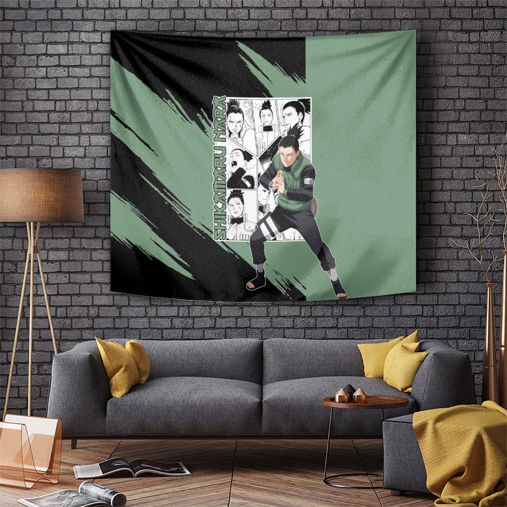 Shikamaru Nara - Naruto Tapestry Anime Mix Manga Style
