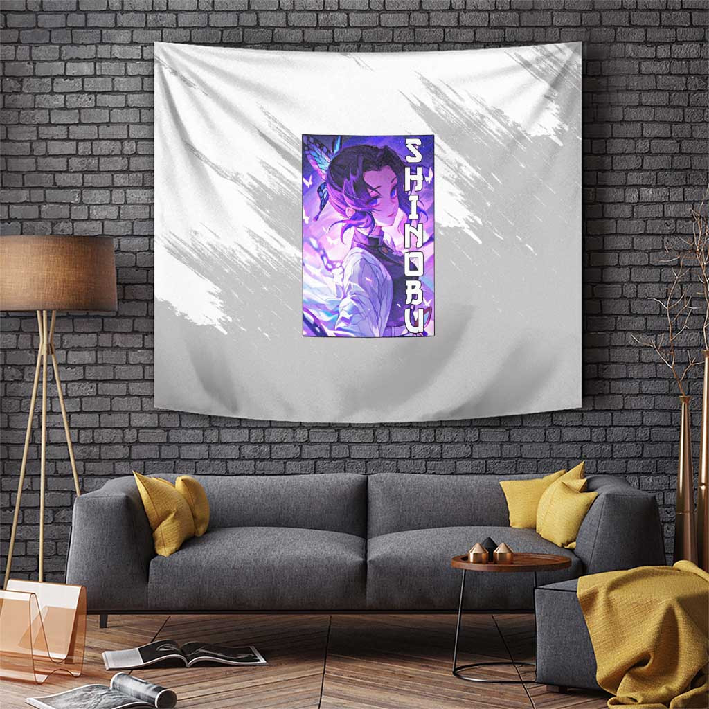 Shinobu Kochou - Demon Slayer Tapestry Anime Style