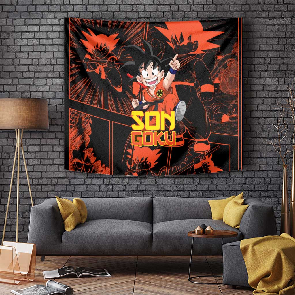 Son Goku - Dragon Ball Tapestry Pattern Anime Mix Manga Style