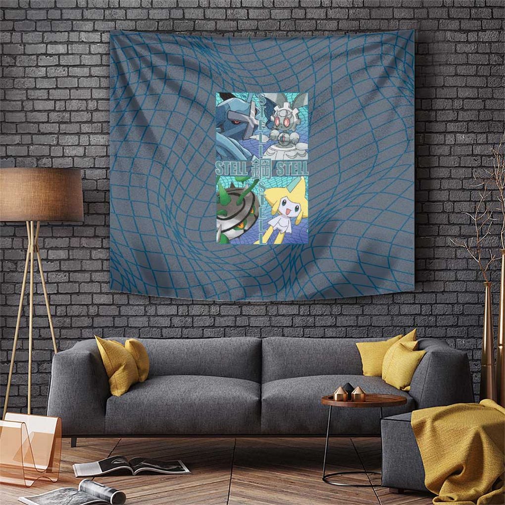 Steel Type Pokemon Tapestry Anime Style