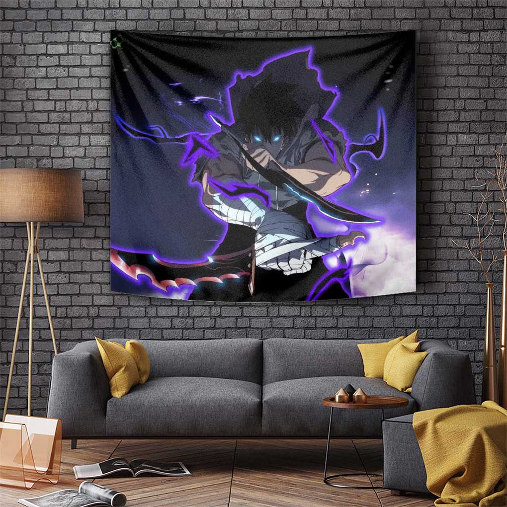 Sung Jin Woo - Solo Leveling Tapestry Anime Style