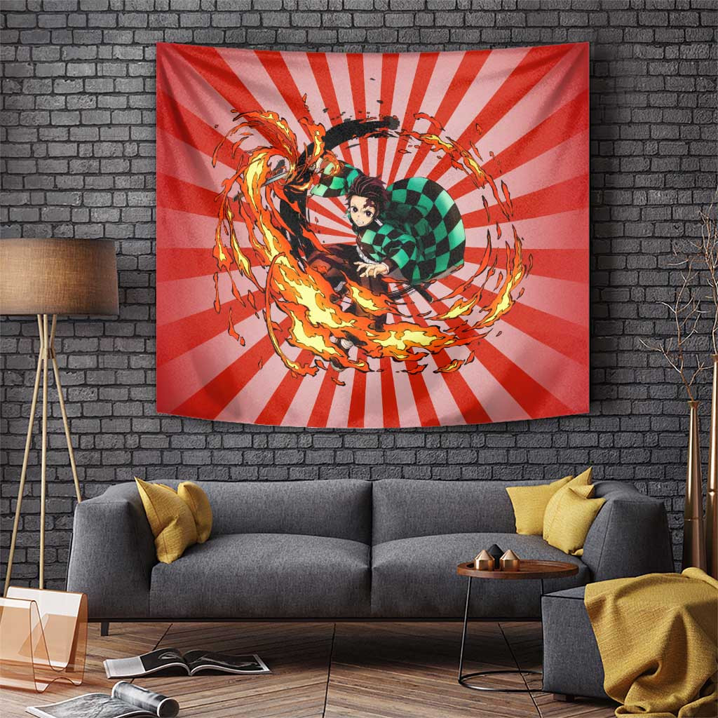 Tanjiro Kamado - Demon Slayer Tapestry Anime Style
