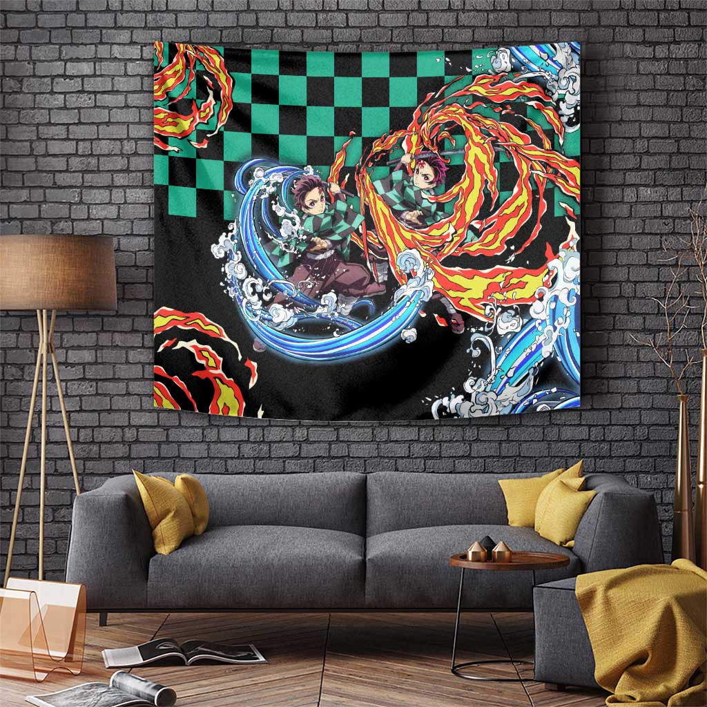 Tanjiro Kamado - Demon Slayer Tapestry Anime Style