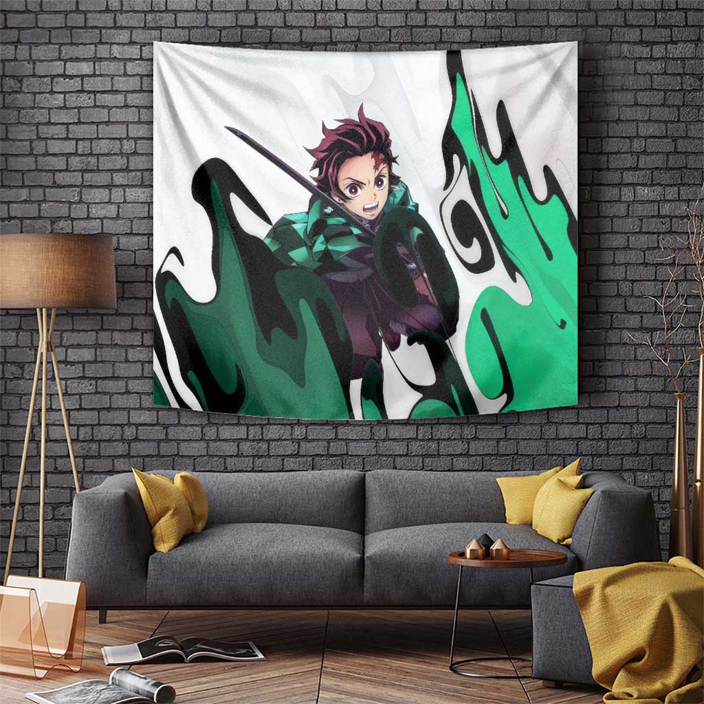 Tanjiro Kamado - Demon Slayer Tapestry Anime Style