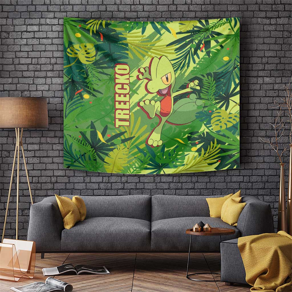 Treecko - Pokemon Tapestry Anime Style