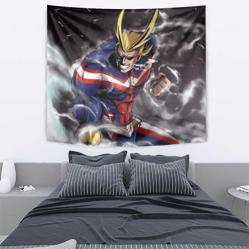 Trippy All Might My Hero Academia Tapestry Anime Mid Trippy Style