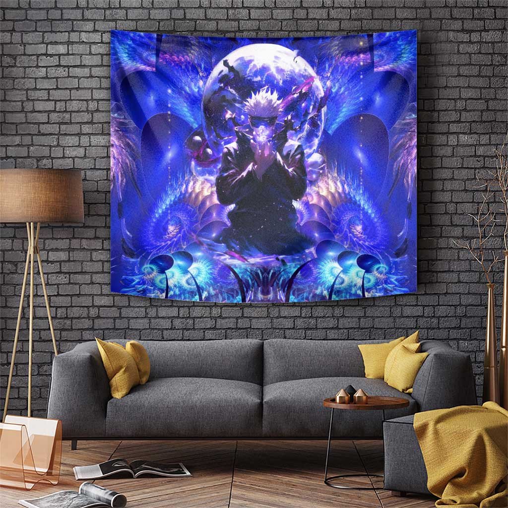 Trippy Gojo Satoru Jujutsu Kaisen Tapestry Anime Style