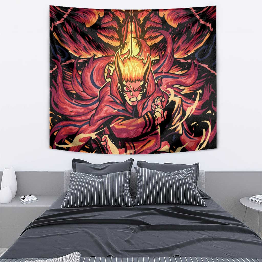 Trippy Naruto Baryon Mode Boruto Tapestry Anime Style
