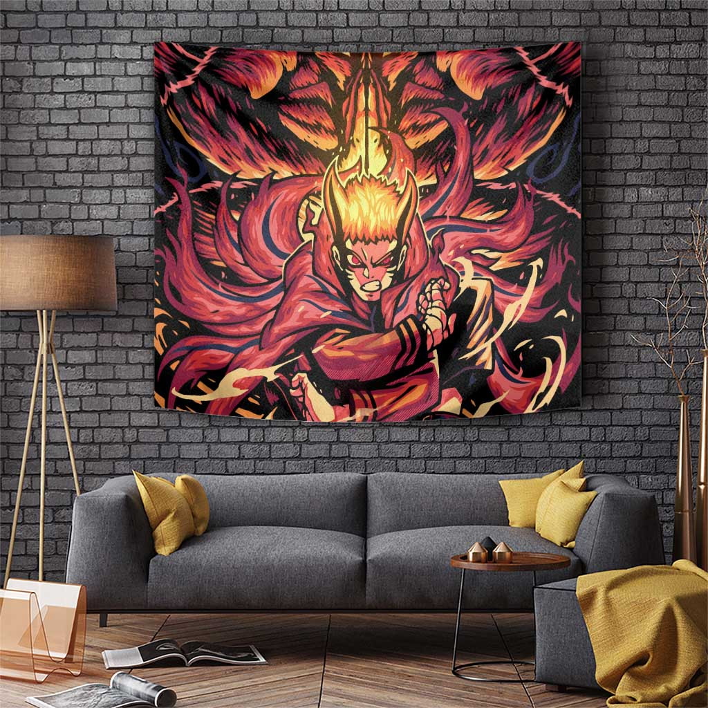 Trippy Naruto Baryon Mode Boruto Tapestry Anime Style