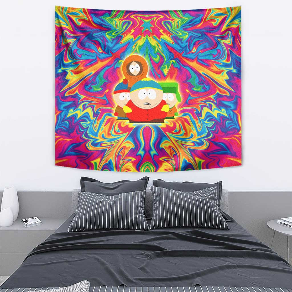 Trippy South Park Tapestry Anime Style