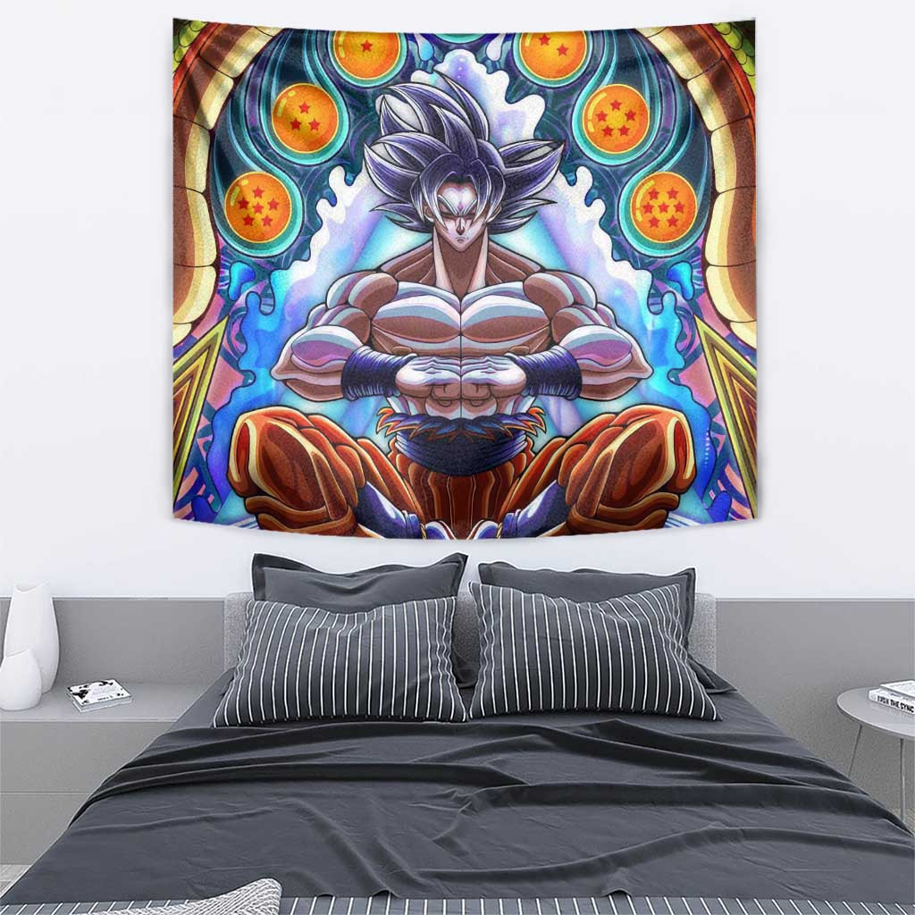 Trippy Ultra Instinct Goku Dragon Ball Z Tapestry Anime Trippy Style