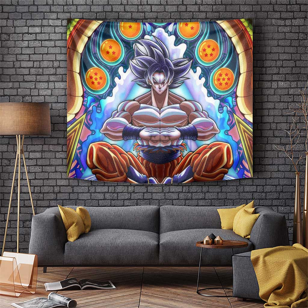 Trippy Ultra Instinct Goku Dragon Ball Z Tapestry Anime Trippy Style