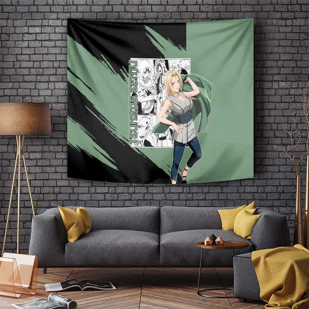 Tsunade Senju - Naruto Tapestry Anime Mix Manga Style