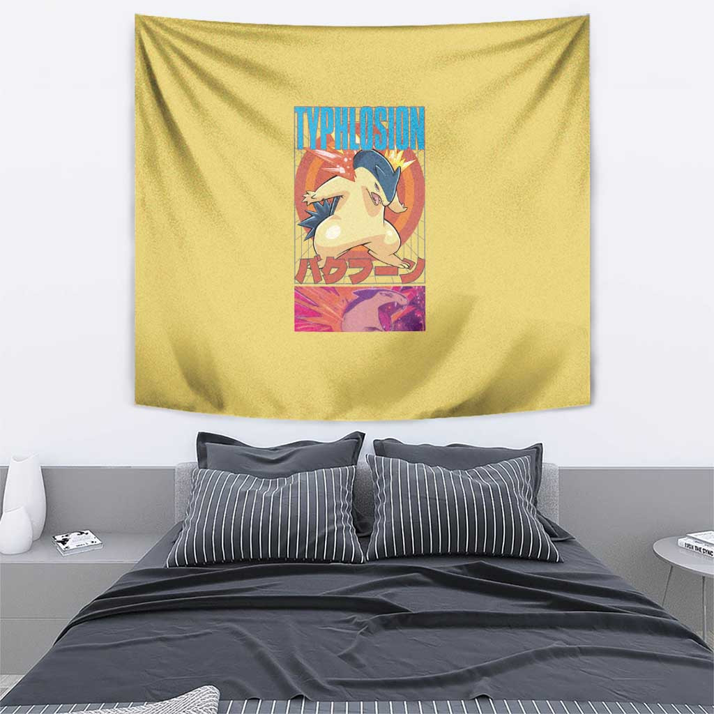Typhlosion Pokemon Streetwear Tapestry Anime Style