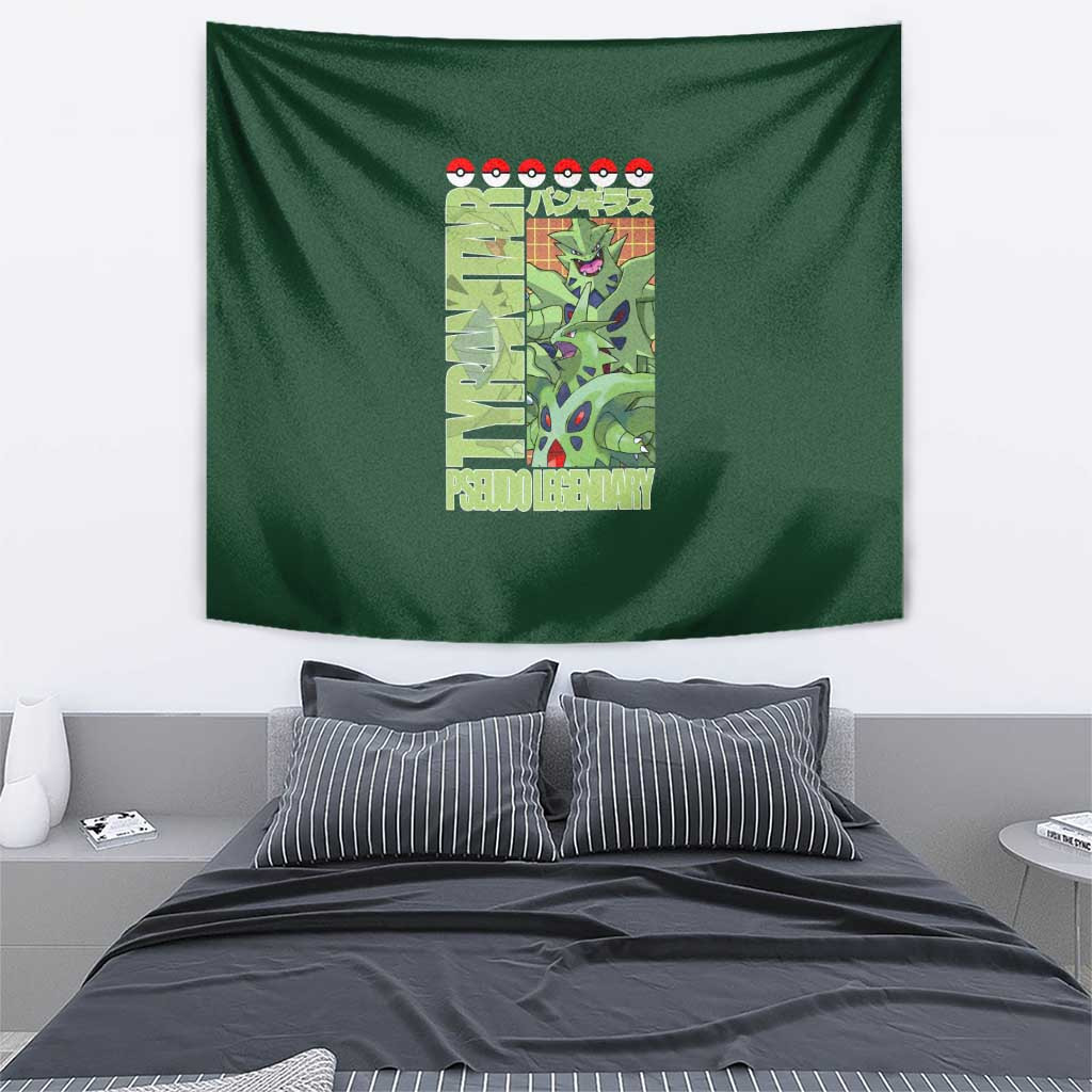 Tyranitar Pokemon Tapestry Anime Style