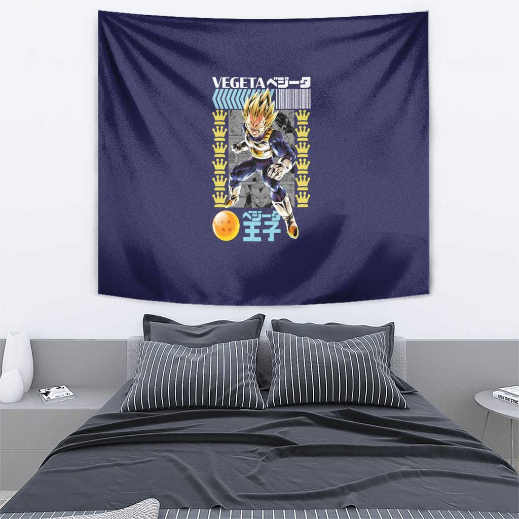 Vegeta V2 Dragon Ball Z Tapestry Anime Style