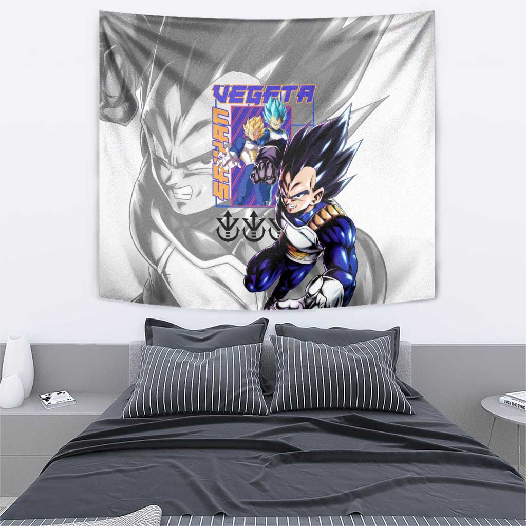Vegeta V3 Dragon Ball Z Tapestry Anime Style